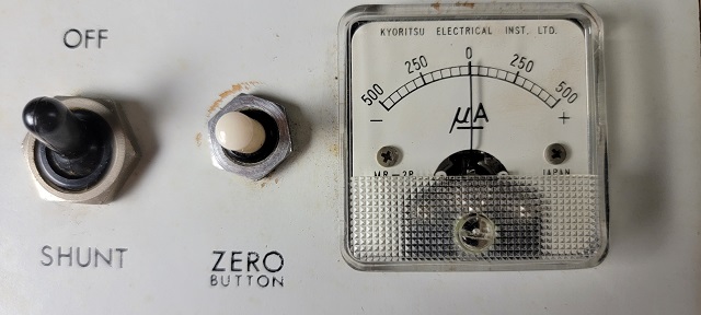 Close up of voltage meter