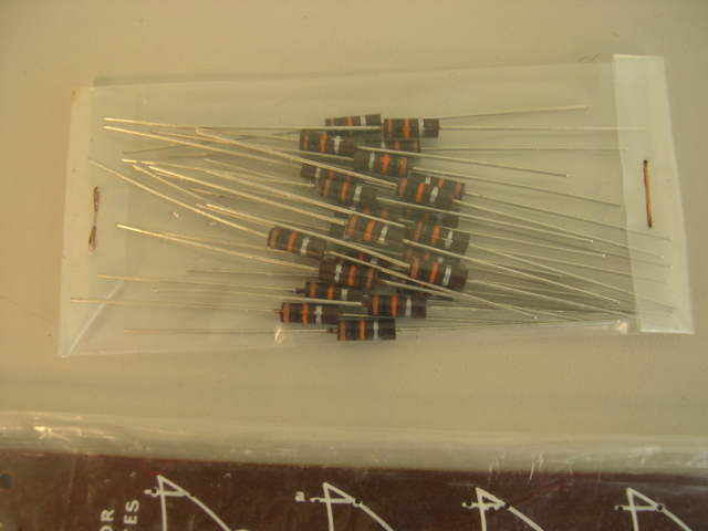 Close up of the transistors in their original bag.