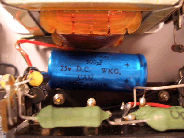 A large 500uF capacitor.
