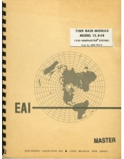 A view of the vintage EAI Time Base Module Model 12.848 (1110 Variplotter© System) Manual an important part of computer history