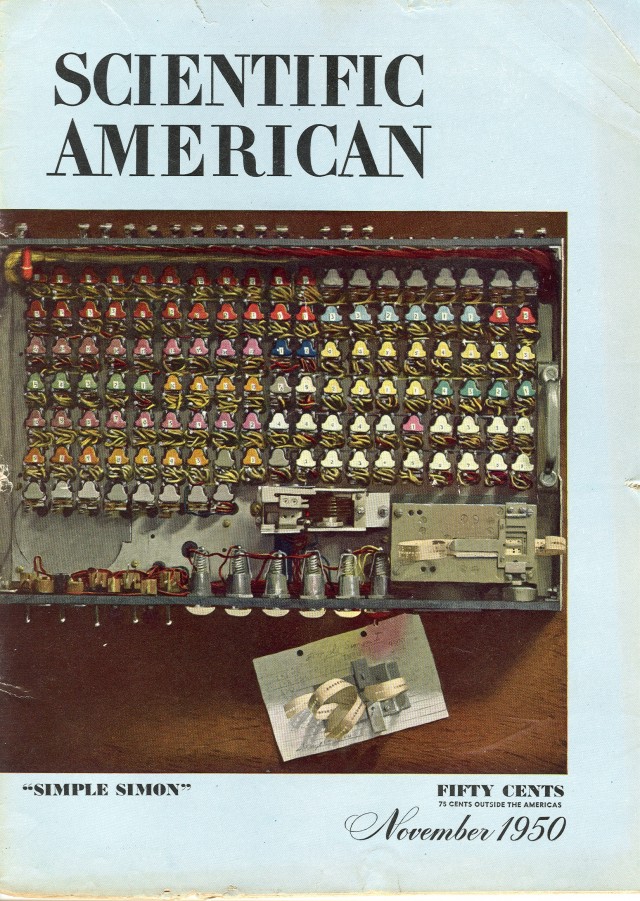 Cover of Novermber 1950 issue of Scientific American.