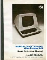 A view of the vintage ADM-3A+ Dumb Terminal Video Display Unit Users Reference Manual an important part of computer history