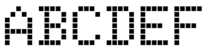 Example of 5x7 matrix letters