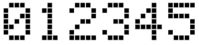 Example of 5x7 matrix numbers