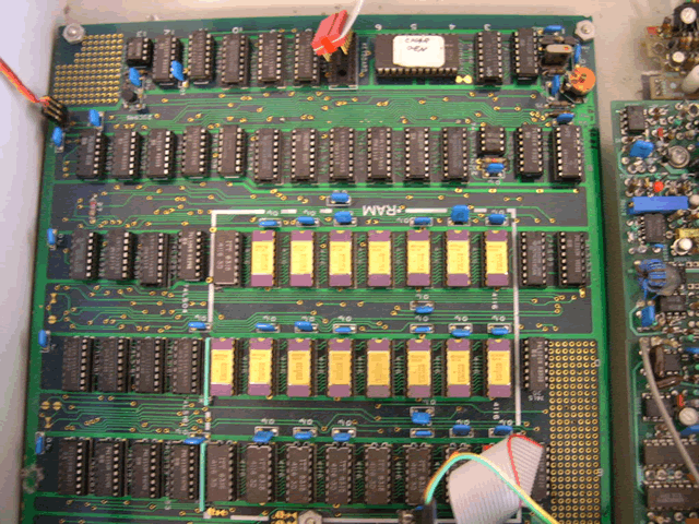 Overhead view of the main board.