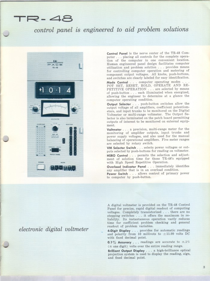 image of Explanation of Control Panel (p. 3 of brochure) 